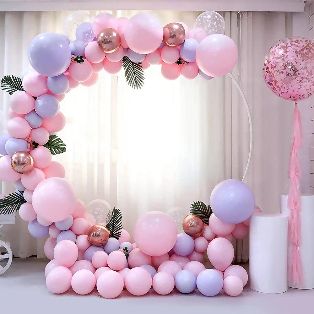 Runtow 1pc Round Balloon Arch , Plastic DIY Wreath Frame Holder ,Balloon Stand Circle Base ,Birthday Party Wedding Decoration