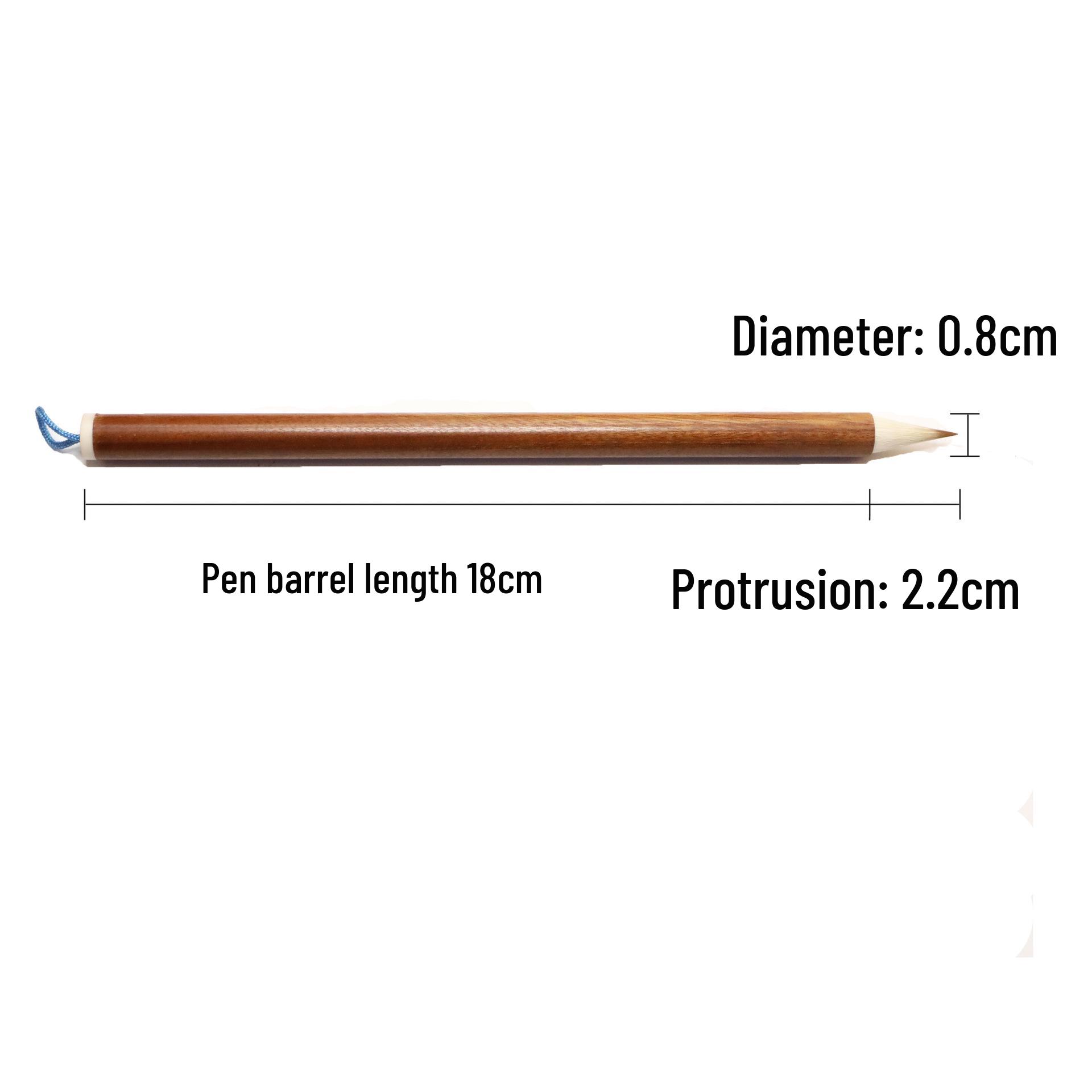 Paper-wrapped chicken foot brush with mixed hair, wooden handle, 2.2cm tip; excellent tip convergence and elasticity, no shedding.