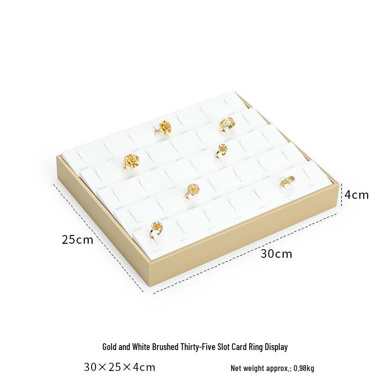 Ya Yu Jin Bai Jewelry Display Tray for Bracelets, Ear Studs, Necklaces - Silver & Gold