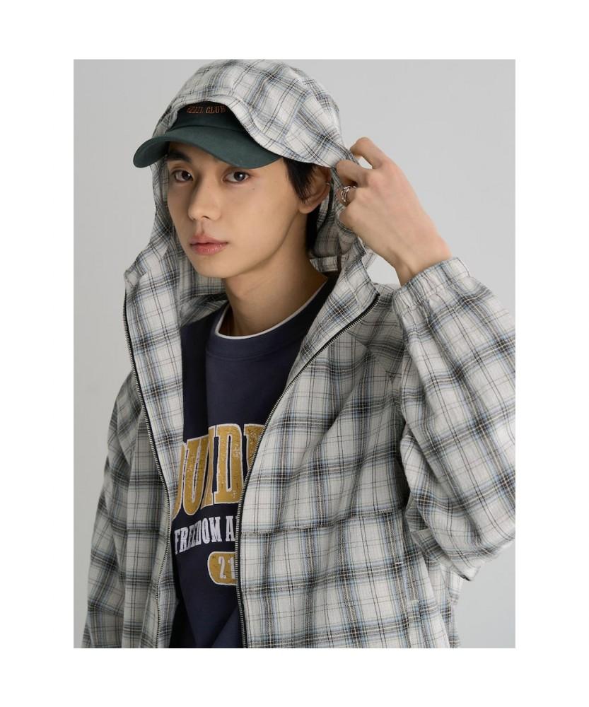 8seconds Casual Check Hooded Jacket Ivory