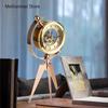 Gold Table Clock Luxury Metal Office Desk Clocks Aesthetic Tabletop Creative Quartz Desktop Clock Silent Home and Decoration