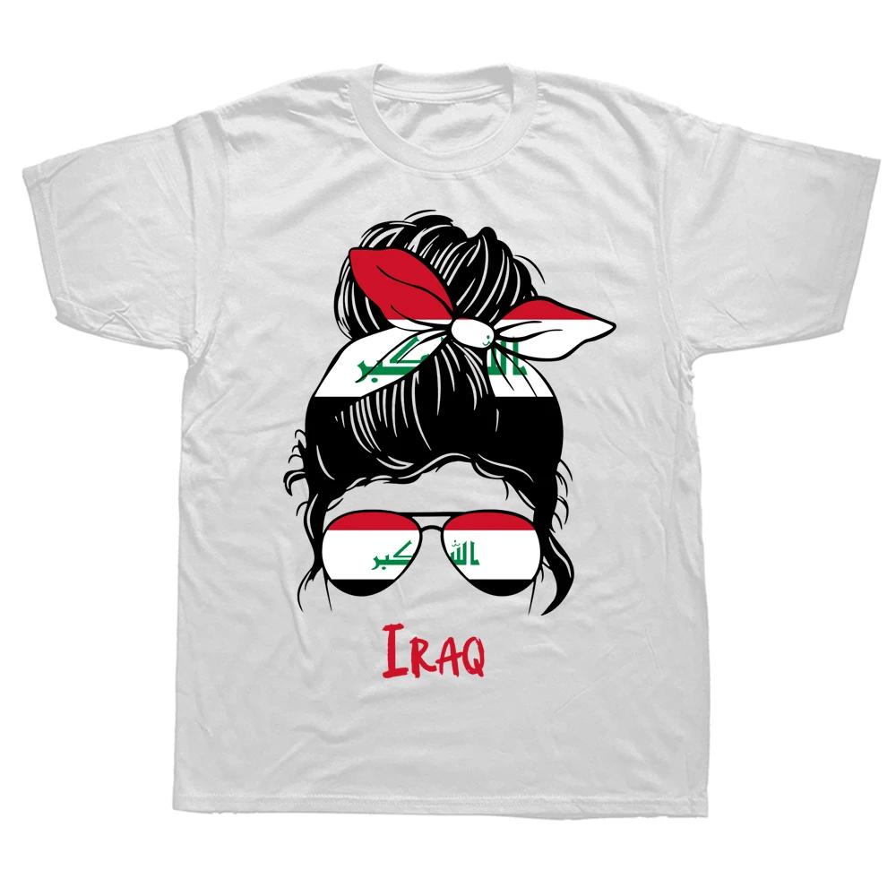 Lustige Irakische Irak Mädchen Frau Flagge T-Shirts Sommer Tee Tops Rundhals Kurzarm Mode T-Shirt Kleidung Lässig Basic T-Shirts
