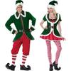 Deluxe Weihnachts-TV-Film Kostüm Weihnachtsmann Anzüge Kostüm Grüner Elf Sexy Paar Cosplay Karneval Silvesterparty