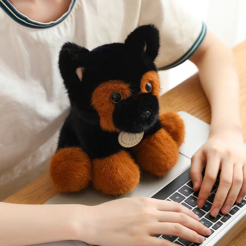 Nuovi Morbidi Peluche Seduti di Piccoli Cani Lupo Bambole Cucciolo Husky Morbide e Soffici Compagni Adorabili Animali Domestici Regalo di Compleanno per Bambini