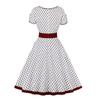 Dámské Vintage šaty Puntíky Rockabilly Koktejl Swing Šaty Jarní Letní Šaty Krátké Rukávy