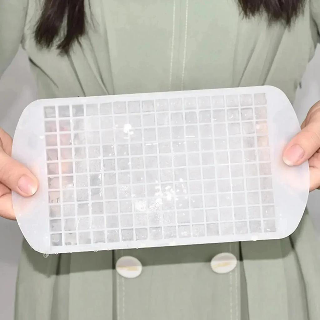 1pc/2pcs - Large Capacity 160 Grids Silicone Fruit Ice Cube Maker - DIY Small Square Ice Cube Mold - Kitchen Essential for Home
