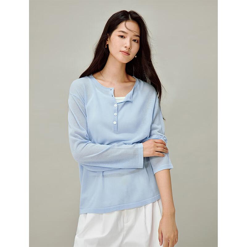 INMAN Women's Lyocell Linen Relaxed Knit Top