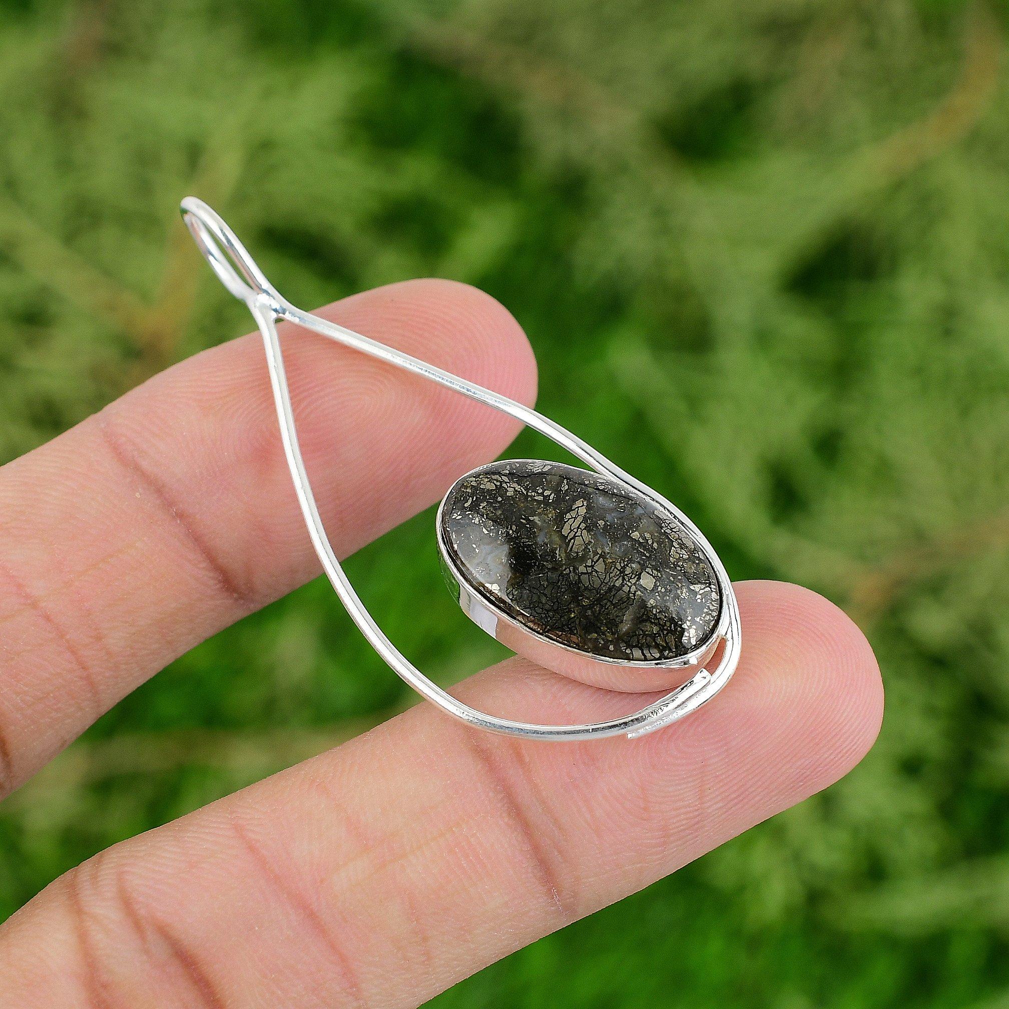 

Daughters Day Sale Sterling Silver Natural Maracasite Artisan Engagement Pendant