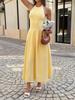 Elegant Halter Sleeveless A-line Dress - Spring/Summer 2026 Collection for Women