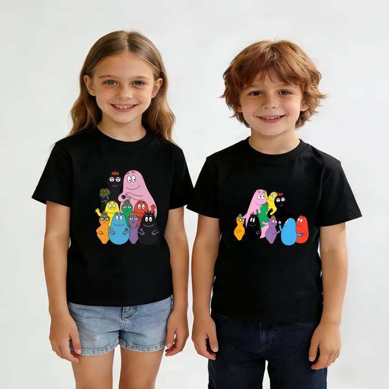 Classic Barbapapa Family Kids Cartoon Cotton T-shirt - New 2025 Style