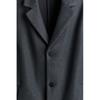 H M sliM Fit Wool Blend Coat Dark Grey
