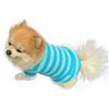 Dog Puppy Summer Cute Paw Striped Pattern Pet Polo Shirt Tee Clothes Costume