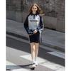 TonLion Women's 2025 Fall American Lettering Contrast Raglan Knit Polo