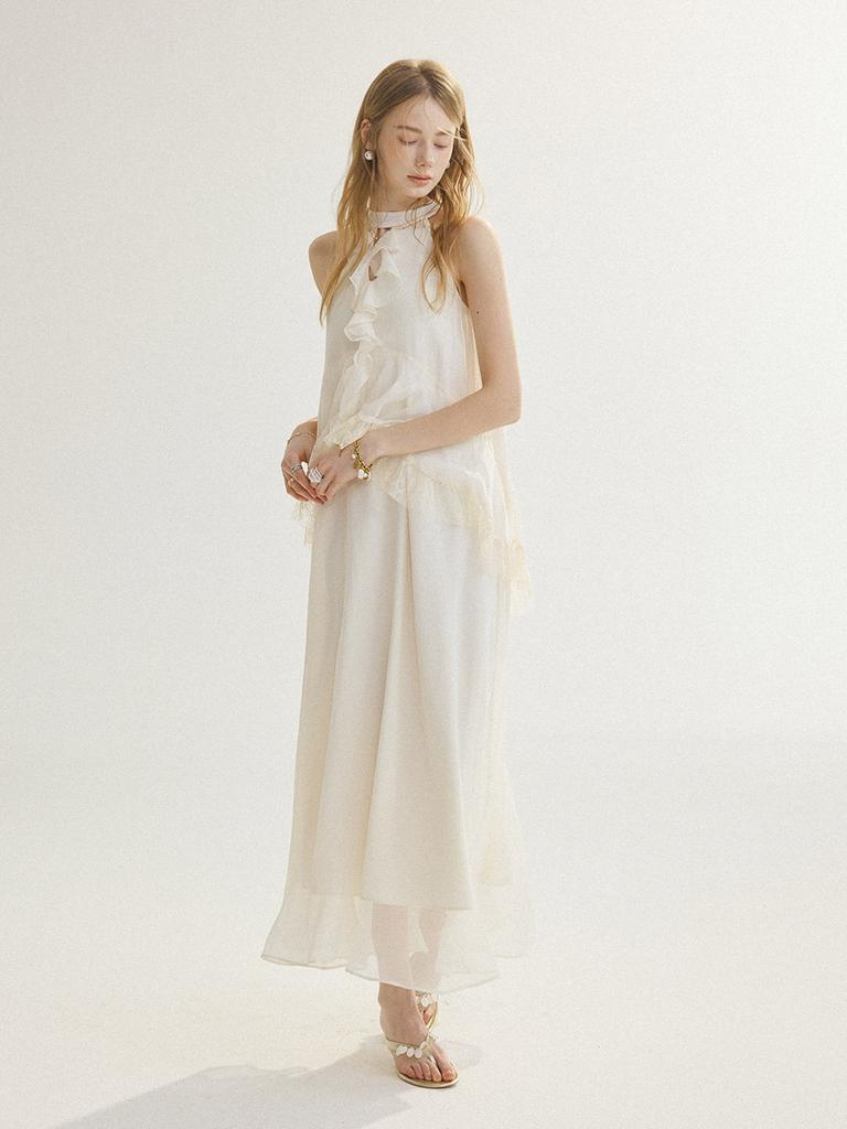 Sinseuden Ether Halterneck Long Dress
