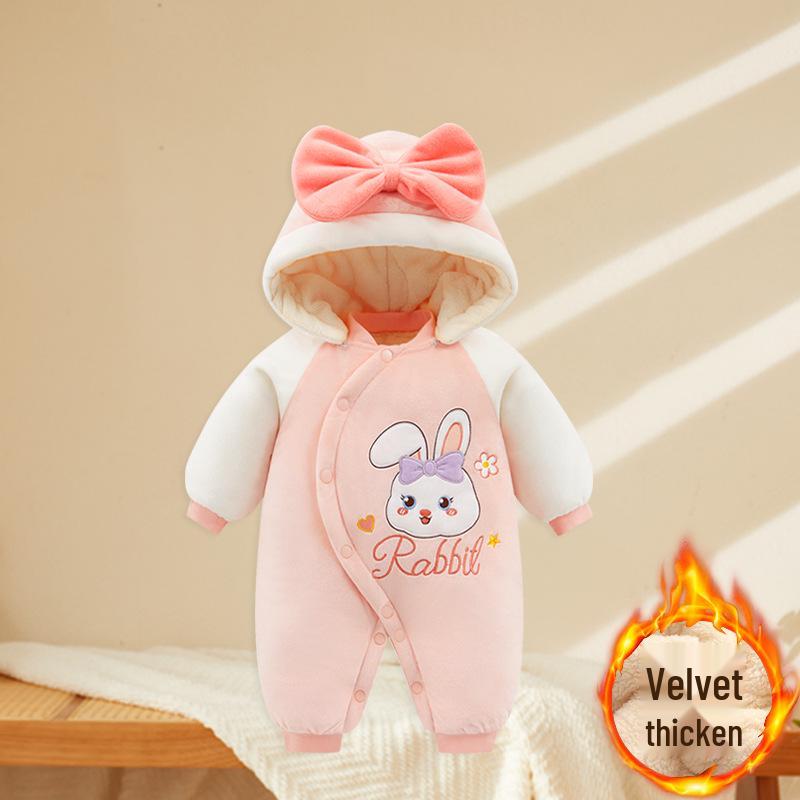 Newborn Winter Fleece Romper - Warm Harem Pajamas for Boys & Girls