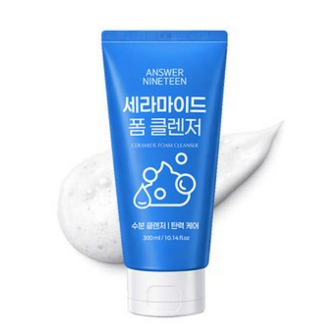 Answer19 Ceramide Moisture Foam Cleanser Hydrating Facial Cleanser 300ml