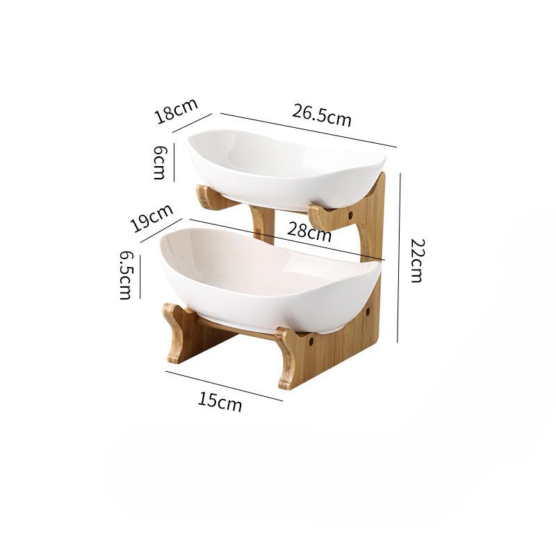 

Тарелки на стол Посуда для кухни Фруктовница с полами Разделенный поднос для конфет и торта Деревянная посуда Блюдо Многослойное блюдо для димсамов