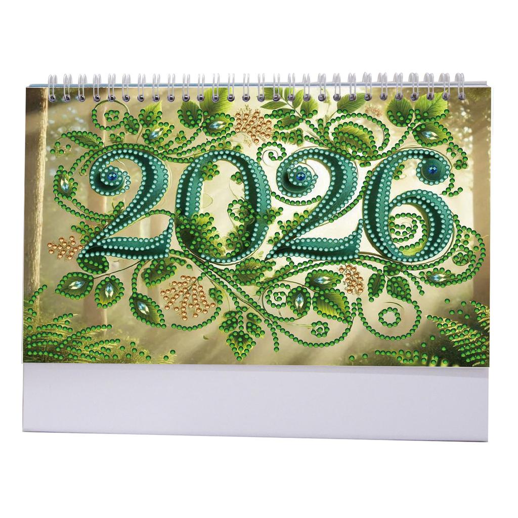 2026 Calendar Diamond Painting Calendar Set Diamond Painting Kit DIY Diamond Art Desk Calendar for Home Office School Scheduling