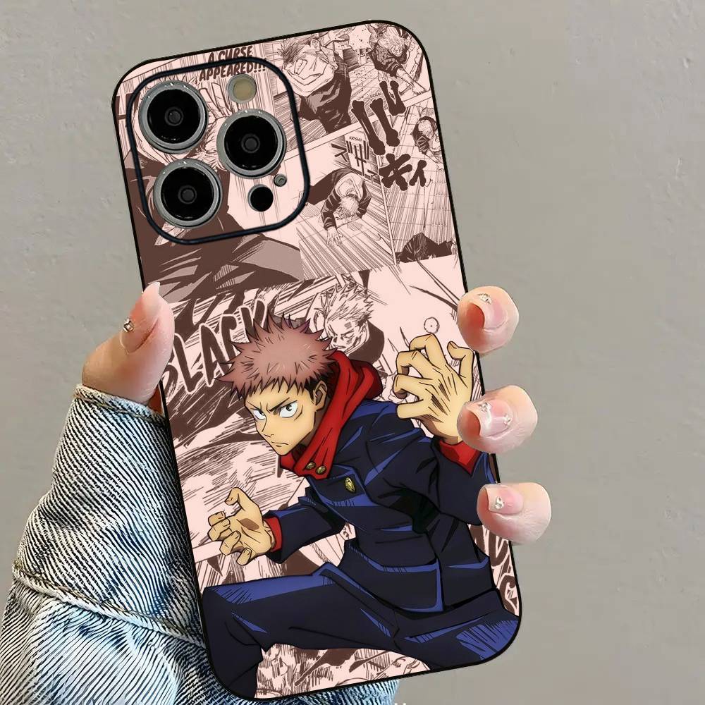 J-Jujutsu K-Kaisen Anime Phone Case For iPhone 16 15 14 13 12 11 PRO MAX PLUS Mini TPU Soft to Skin-friendly case