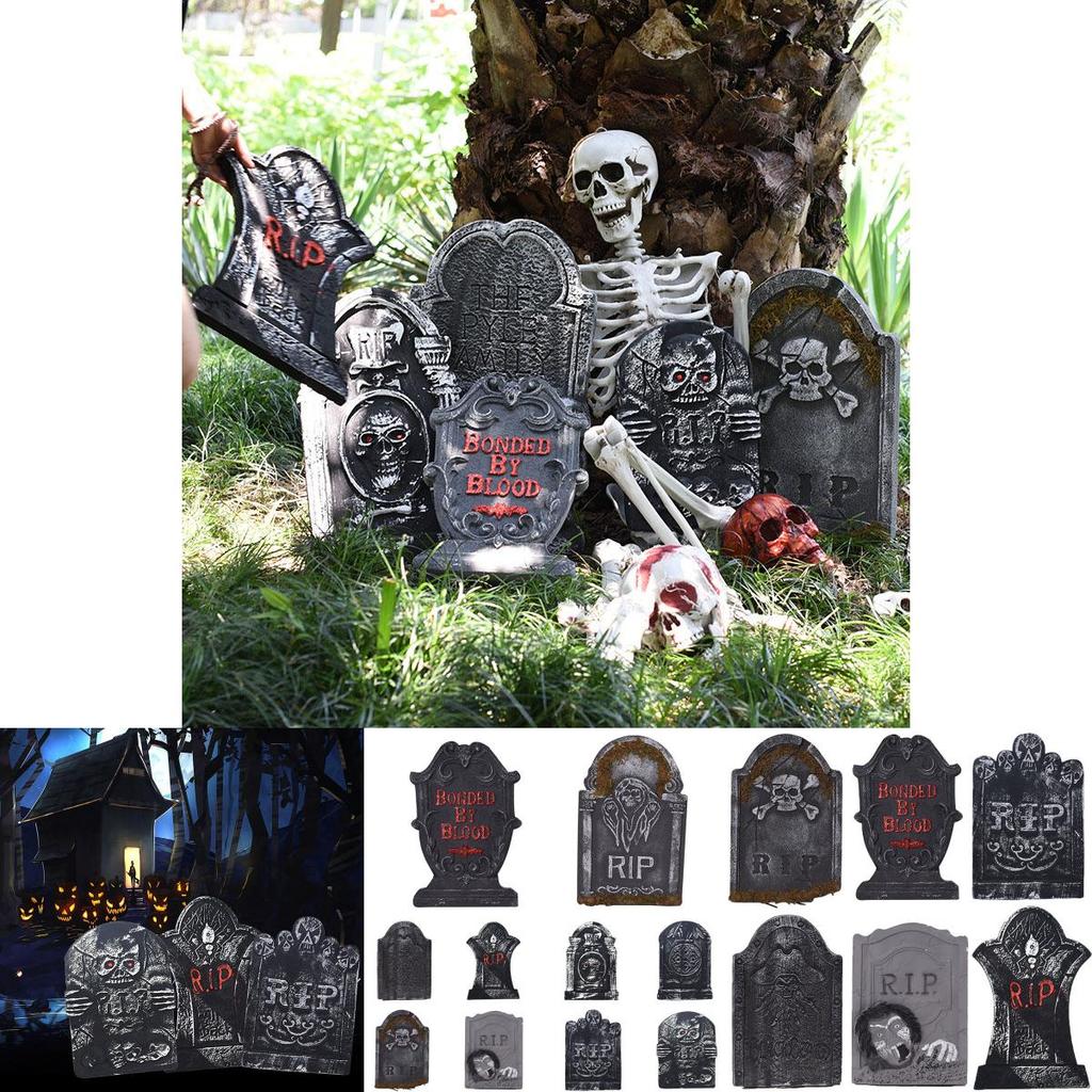 Lightweight And Durable Foam Tombstone For Halloween Party Graveyard Decoration
