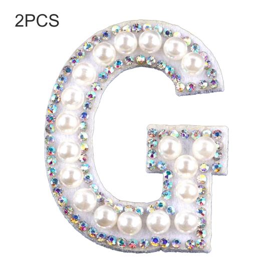 2Pcs DIY Handmade Patch Decor Fabric Adorable English Letter Shape Patch Sticker for Bag