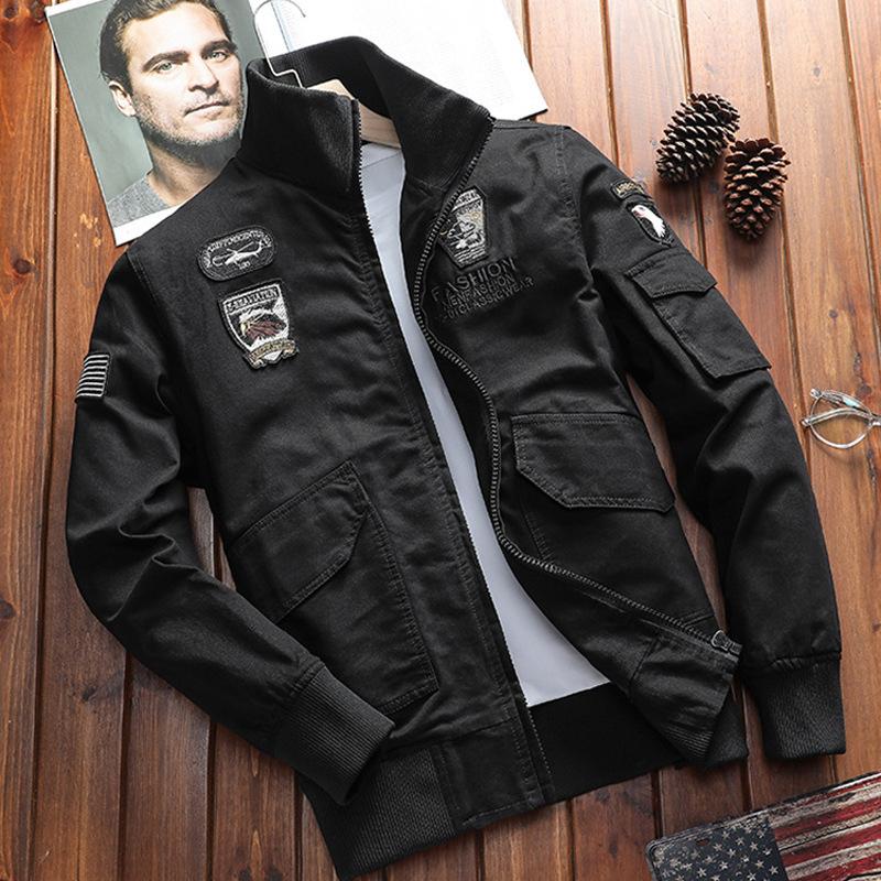 

Мужская грузовая куртка для бокса на открытом воздухе, высококачественная винтажная вышитая ветровка, осенняя, для дикой охоты, чистое теплое пальто 2XL