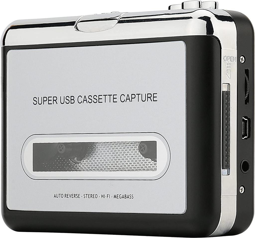 Reshow Cassette Player with Portable Walkman Audio Music Recorder Compact Tape to Digital Compatible with MP3 Audio Laptop and Personal Computer via