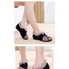 New Women's Cotton-Lined Boots with Thickened Insulation Flat-Soled Embroidered Shoes for Middle-Aged and Elderly Women
