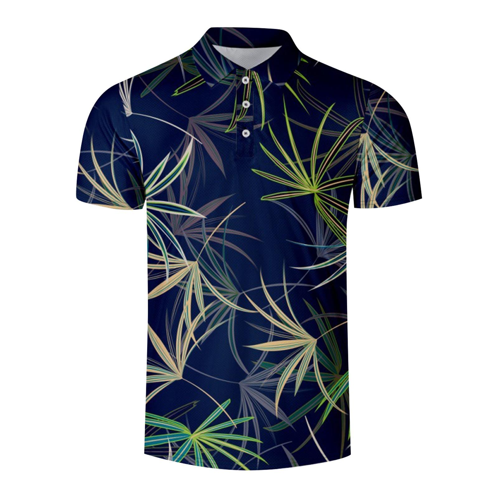 Летний мужской топ с короткими рукавами для гольфа и микроэластичным покрытием — фото 5