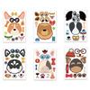 6 Sheetsset Farm Animals Assembled Sticker Kids Diy Make Animal Facial Expression Stickers Creative Toys Gift