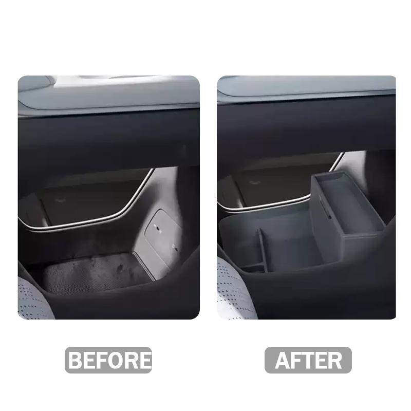 For ZEEKR 7X 2025+ Centre Console Armrest Lower Storage Box Silicone Double-Layer Organizer Box Interior Upgrade Car Accessories