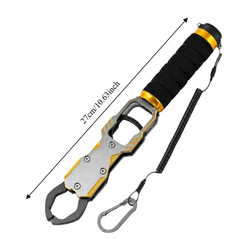 with 40lb Scale Fishing Grabber Aluminum Alloy Fish Holder Fish Lip Gripper Saltwater Fishing
