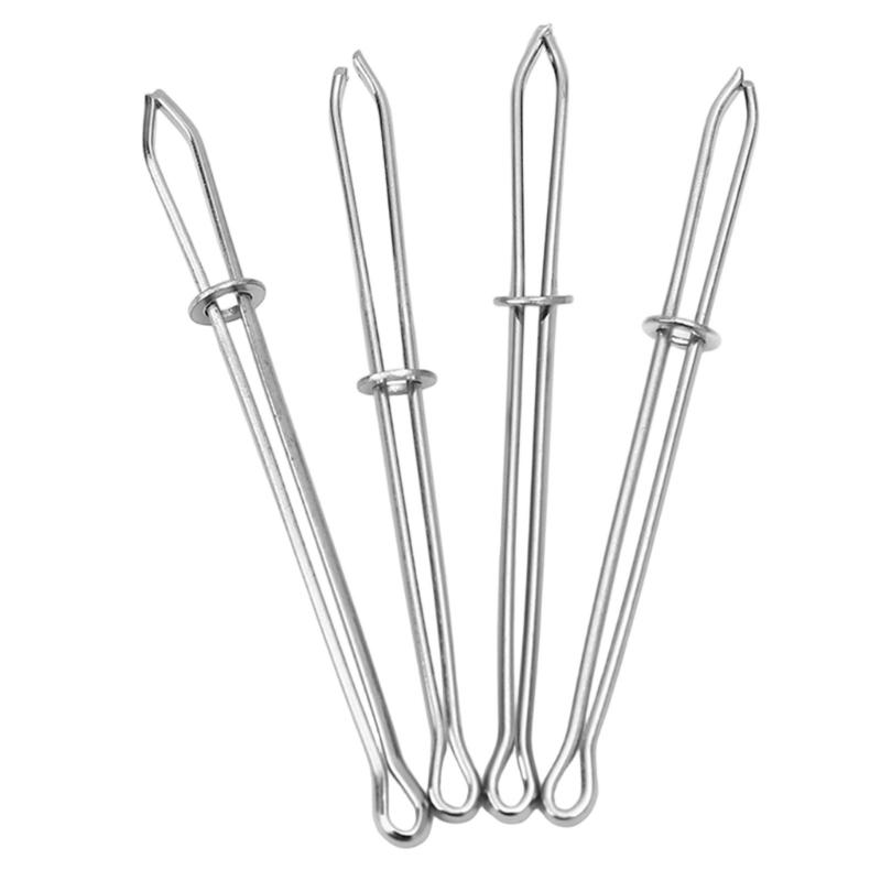 4Pcs Metal Elastics Cord Threader for Sewing Projects Smooths Designs Tool