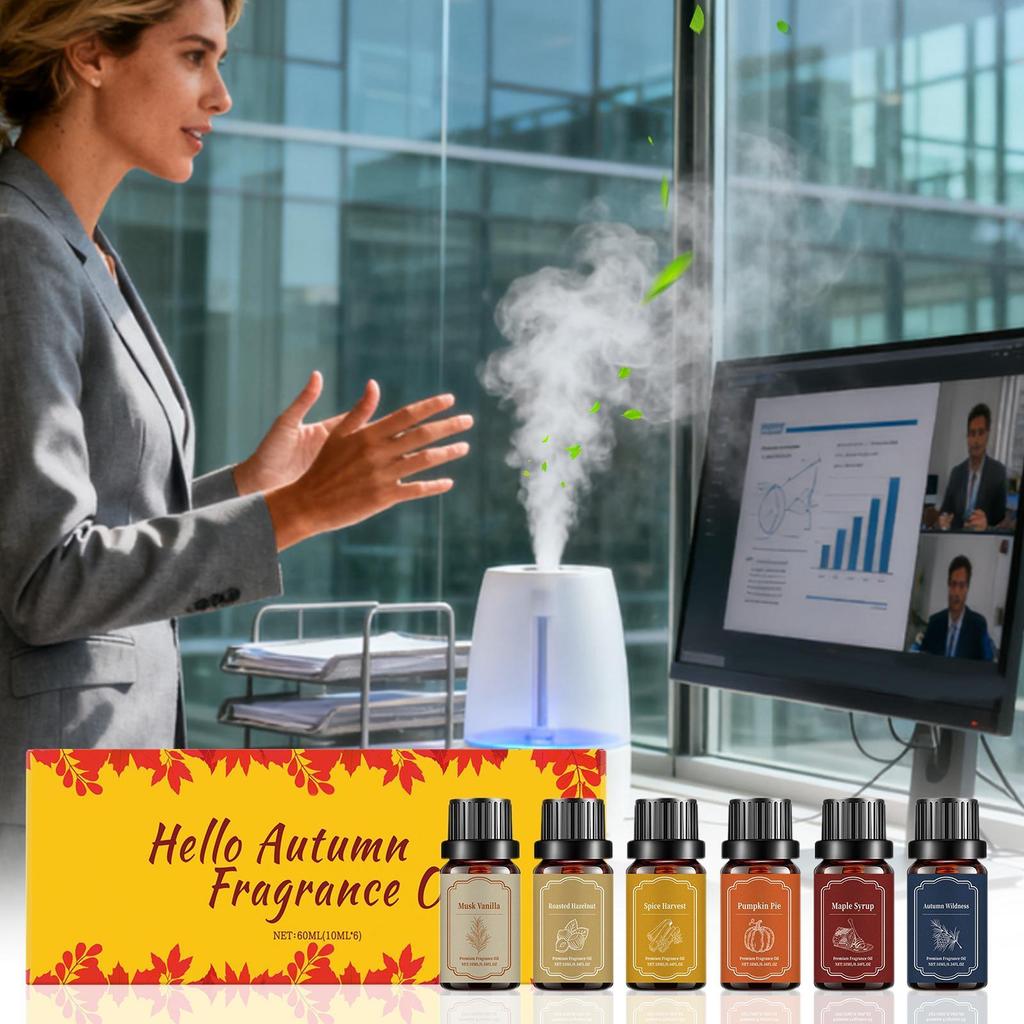 New 10ml Fall Scents For Candle Making 6pcs Cozy Fragrance Autumn Scented Diffuser OilsFor Air Purifier Candle Making Living