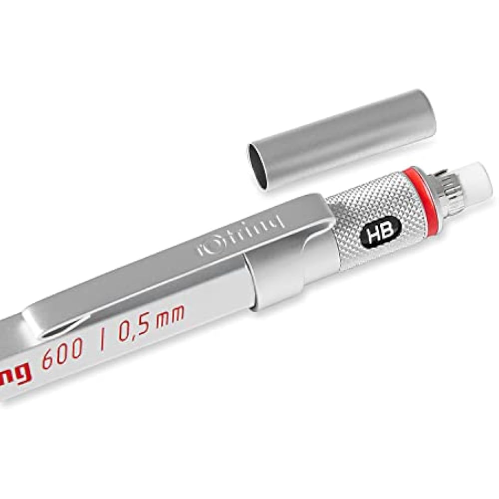 Rotling Mechanical Pencil Rotling 600 0.5mm Silver 1904-445 [Genuine Japanese]