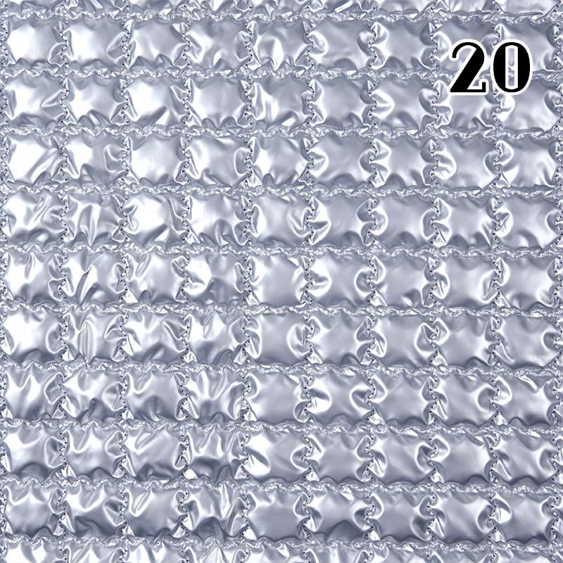 Waterproof PU Polyester Quilting Fabric Shiny Embossing Cotton-padded Fabric For Sewing Jacket Bags Furniture Upholstery