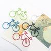 15Pcs Bike Shape Paper Clips Assorted Color Metal Paperclips File Paper Clamp Metal Bookmarks Clip for Office School