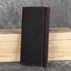 Crazy Horse Leather Men's Wallet Long Leather Buckle Leather Money Clip Layer Leather Leather Retro Handmade Bag
