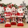 Weihnachtspuppen Set mit 3-18" Verstellbare Indoor-Dekor Plüschtiere Weihnachten Santa Elch Schneemann Tischaufsätze für Party oder Geschenk