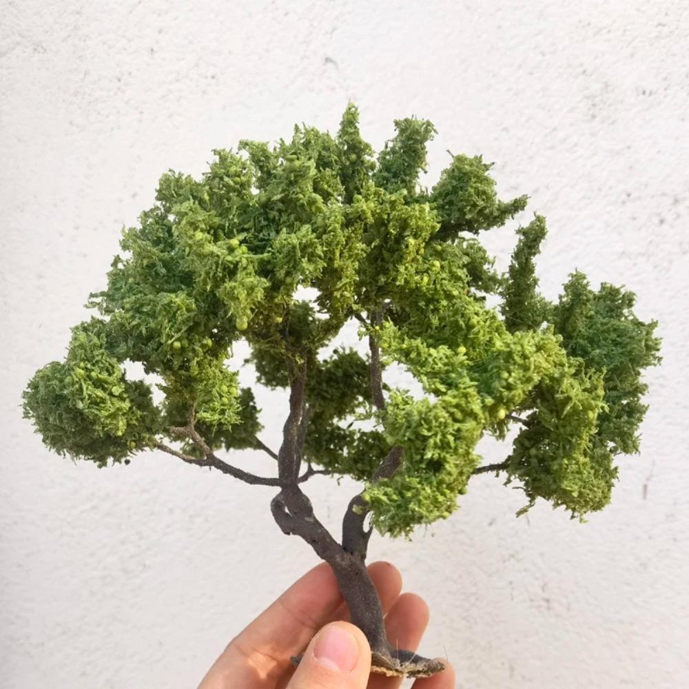 10-28cm Modelo de árvore de arame em miniatura boutique árvore verde para decoração de plataforma planta Modelo G/Ho/N escala trem ferrovia layout material