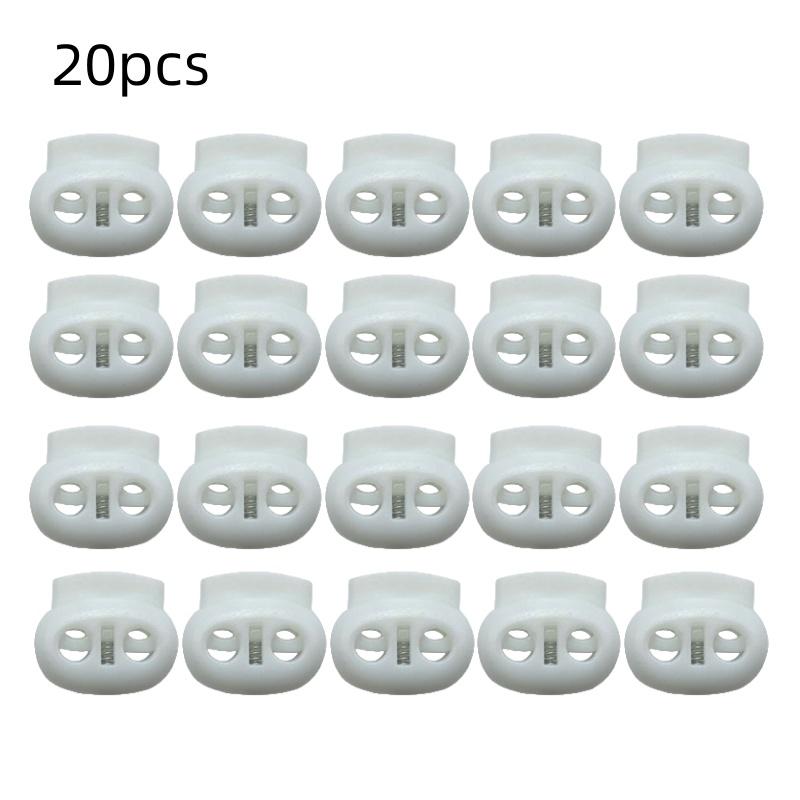 

20PCS 5mm Hole Spring Cord Locks Plastic Toggle Stopper Sliders Adjuster Fastener Clip For Bungee Rope Drawstring Shoelace DIY