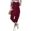 Autumn 2026 Solid Color Pocket Suspenders Jumpsuit Women's Overalls