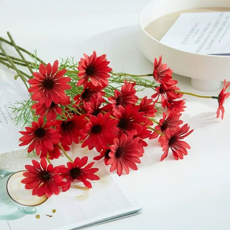 5 Stück Simulation von fünfköpfiger Chrysantheme