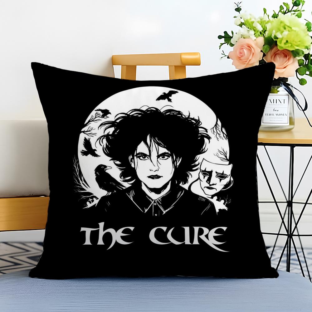 The CCure Rock Band Cushion Cover Washable Linen Pillowcase Soft for Sofa Bed Cozy Home Room Decor