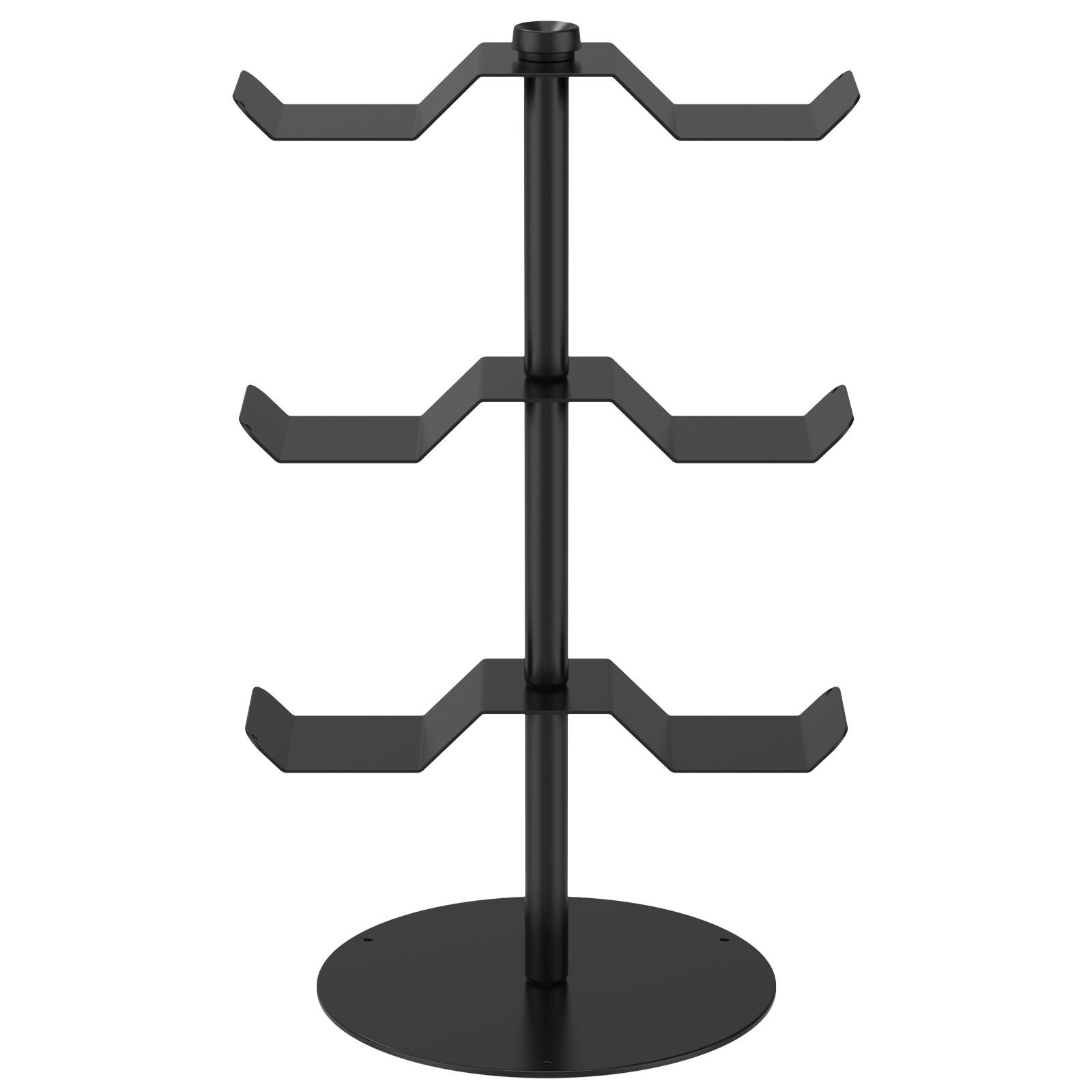 

3-ярусная универсальная подставка для контроллеров, съемный держатель для гарнитуры, металлический держатель для контроллеров, устойчивая подставка для наушников для стола и геймера чёрный