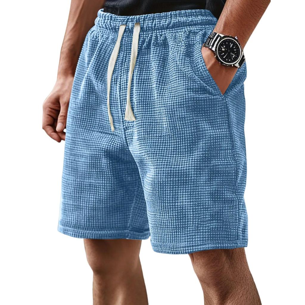 Men's Solid Color Shorts, Men's Sporty Casual Pants