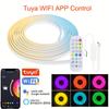 USB RGB Neon Light Strip with APP &Remote Color Change Waterproof Music Sync Mode Flexible Neon Lights for Room Outdoors Decor