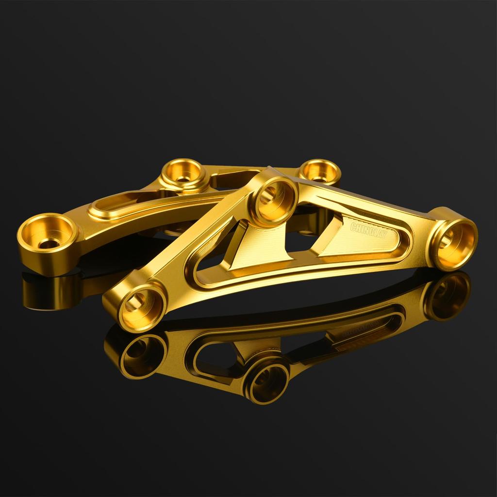 Engine Mount Reinforcement Bracket, Frame Support Kit, Aluminum Alloy, CNC Machined, High Rigidity, Compatible Z900RS Z900RS CAFE 2018-2025 (Golden)