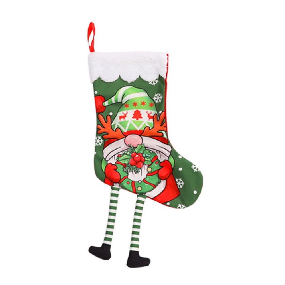 Personalizované vánoční ponožky Opakovaně použitelné vánoční dárkové tašky Vánoční dekorace Sáček na cukroví Domov