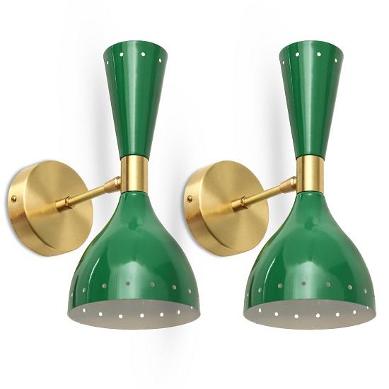 Brass Handcrafted Wall Lamp Bedside Magari Kitchen Study Reading Fixed Wall Focus Elegant Light Night Timer Mid Century Sconce Set of 2